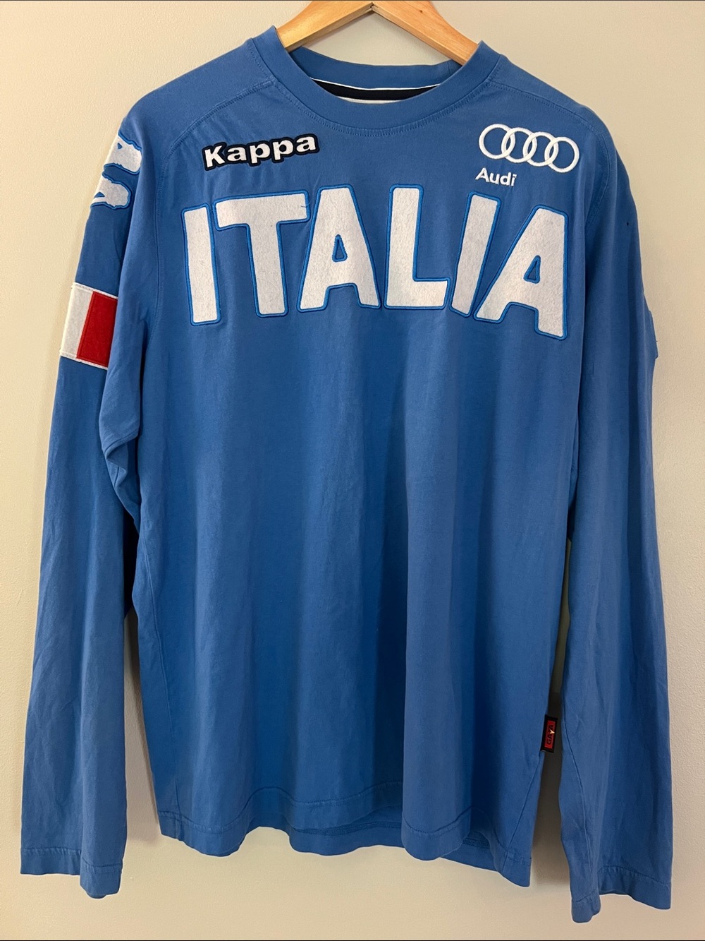 Vintage Kappa Italia Fisi Ski team Audi long sleeve tee shirt - XL